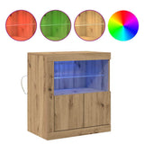LED Sideboard Brown 60.5 x 37 x 67 cm Engineered Wood 863013