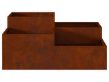 Garden Planter Rusty 100 x 100 x 48 cm Weathering Steel 865854