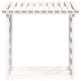 Firewood Rack White 108x64.5x110 cm Solid Wood Pine 822438