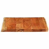 Table Top 80x80x2.5 cm Rectangular Solid Wood Acacia Live Edge 370626