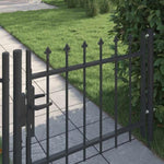 Fence Gate Grey 100 x 75 cm Powder coated steel 42008878