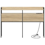 Headboard with Shelf Sonoma oak 120 cm Engineered wood 859686