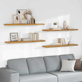 Wall Shelf 4 pcs Beige 120 x 23.5 x 4 cm Engineered Wood 42020000