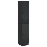 Cabinet Set 2 pcs Black Engineered Wood 3416791