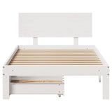 Bed Frame with Drawers without Mattress White 100x200 cm 3301981