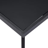 281876 Dining Table Black 200x100x75 cm Tempered Glass