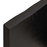 Table Top Dark Brown 180x40x cm Treated Solid Wood Live Edge 364040