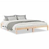 Extra Long Bed Frame without Mattress 180x220 cm Solid Wood Pine 852424