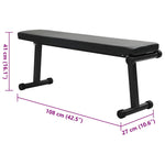 Foldable Weight Bench Folding Black 109 x 29 x 42 cm Steel 42007905
