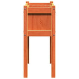 Garden Planters 2 pcs with Legs Wax Brown Solid Wood Pine 837559
