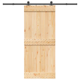 Sliding Door NARVIK Natural and Black 3445272