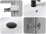 Bathroom Vanity Unit with Tap Grey Sonoma 61 x 40 x 74.5 cm 889542