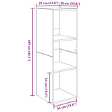 TV Cabinet Set Wall-mounted 3 pcs Artisan Oak 37 x 35 x 107 cm 3393554