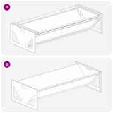 Livestock Feeding Trough Silver 108 x 50 x 28 cm 874617