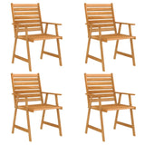 Outdoor Dining Set Rich Wood Brown Solid Acacia Wood Medium 3057844