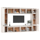 TV Cabinets 8 pcs White Solid Wood Pine 3100195