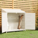152183 Garden Shed White 102x52x112 cm Solid Wood Fir