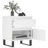 Bedside Cabinet White 40x35x50 cm Engineered Wood 830684