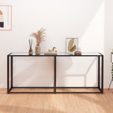 Console Table Transparent 180x35x75.5cm Tempered Glass 331682