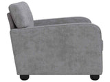 Armchair Light Grey Chenille 42043443