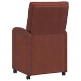 Dining Chairs with Wheels 2 pcs Shiny brown 58 x 67 x 97 cm 42017860
