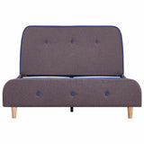 Bed Frame without Mattress Taupe Fabric 120x190 cm Small Double 281117