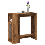 ZNTS Bar Table with Racks Old Wood 101x40x103.5 cm Engineered Wood 854371