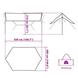 Camping Tarp Green 430x380x210 cm Waterproof 94682