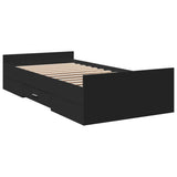 Bed Frame Black Engineered wood Small Single Bed Frame 3280350