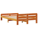 Bed Frame without Mattress Wax Brown 120x200 cm Solid Wood Pine 855477
