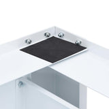 Double Washing Machine Pedestal with Drawers White 4009869