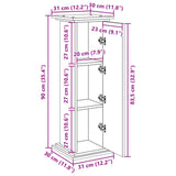 Display Stand with Storage Artisan Oak 31x30x90 cm Engineered Wood 854615