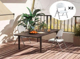 Set of Two Foldable Outdoor Chairs - White T3398P328447