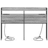 Storage Headboard with Shelf Grey sonoma 160 cm Engineered wood 859708