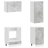 Kitchen Unit LYON 8 pcs Concrete Grey Engineered Wood 3438434