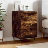 ZNTS Bedside Cabinet Smoked Oak 40x40x66 cm Engineered Wood 827641