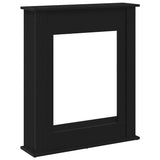 Fireplace Surround Black Oak 75x20x87.5 cm Engineered Wood 865983