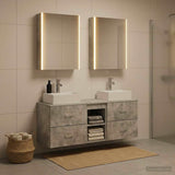 Bathroom Furniture Set 5 pcs Concrete Grey 3406810