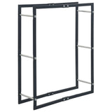 Firewood Rack Black 80x25x100 cm Steel 286287