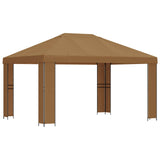 Gazebo 4 x 3 m Beige Polyester and Steel 190 gsm 900373