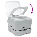Portable Camping Toilet Grey 41.5 x 36.5 x 30 cm 42001425