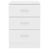 ZNTS Bedside Cabinet White 38x35x56 cm Engineered Wood 800450