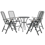 ZNTS 5 Piece Garden Dining Set Expanded Metal Mesh Anthracite 3084710