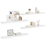 Floating Wall Shelves 4 pcs White 120x23.5x3.8 cm MDF 323822