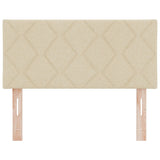 ZNTS LED Headboard Diamond Blocks Design Cream 100 cm Fabric 3338205