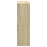 Bookcase Sonoma Oak 102x32x102 cm Engineered Wood 852818