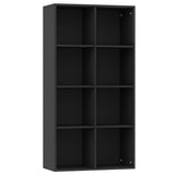 Book Cabinet Black Engineered Wood 66 x 30 x 130 cm Book Cabinet 800154