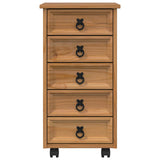 Rolling Cabinet with Drawers CORONA Honey Brown 42040531