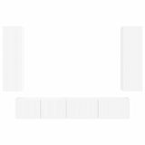 TV Cabinet Set Wall-mounted 3 pcs White Engineered Wood 3408979