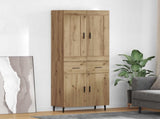 Highboard with Drawer 2 pcs Artisan Oak Engineered Wood 3416020